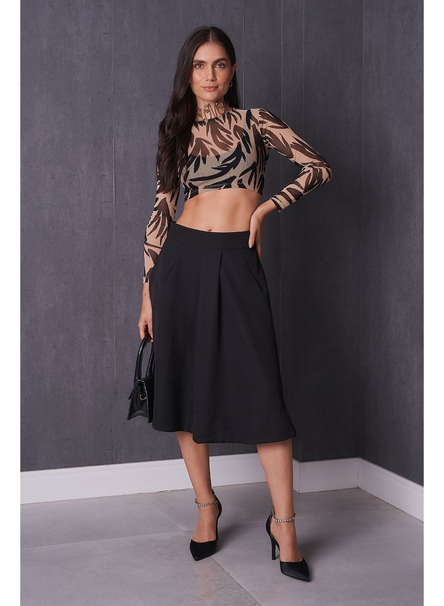 blusa cropped manga longa de tule 3