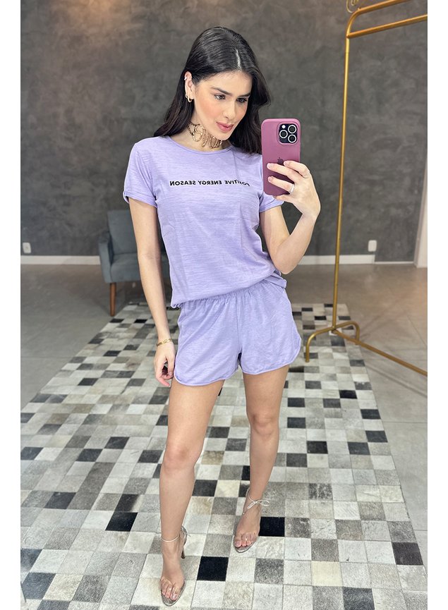 camiseta com estampa localizada de malha flame lilas 2