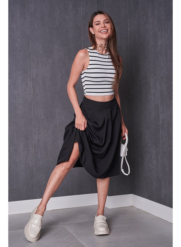 blusa regata cropped de malha texturzada branco 3