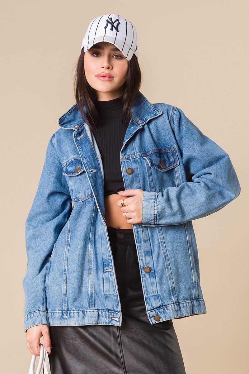 ジャケット・アウター KAJA 12oz BLUE DENIM JACKET 3 Jaqueta Gab Alongada Oversized Com Estampa De Jeans - Azul