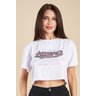 Blusa Cropped Maite Com Estampa Denver De Meia Malha