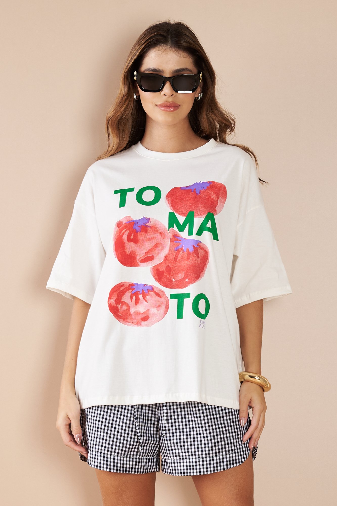 TOMATO x TOKYO MOON 2020 コラボTシャツ ホワイト M T-Shirt Johanna Com Estampa Localizada 'Tomato' De Meia Malha