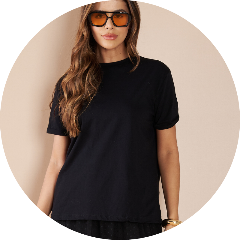 katie 美品 Tee T-Shirt Katiana Com Estampa Localizada 'Menu Del Dia' De Meia Malha